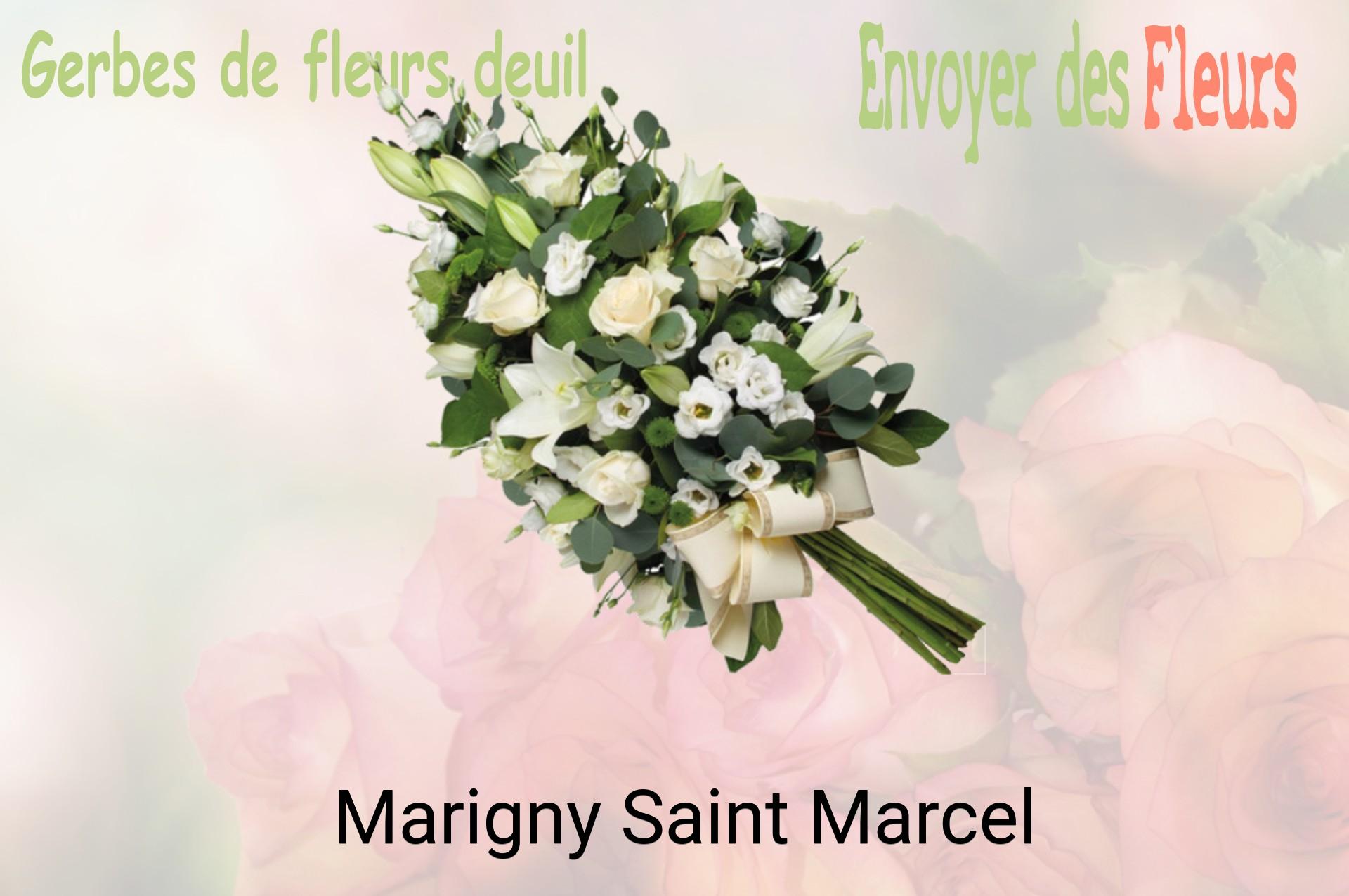 Gerbe de fleurs de deuil livrée à Marigny-Saint-Marcel